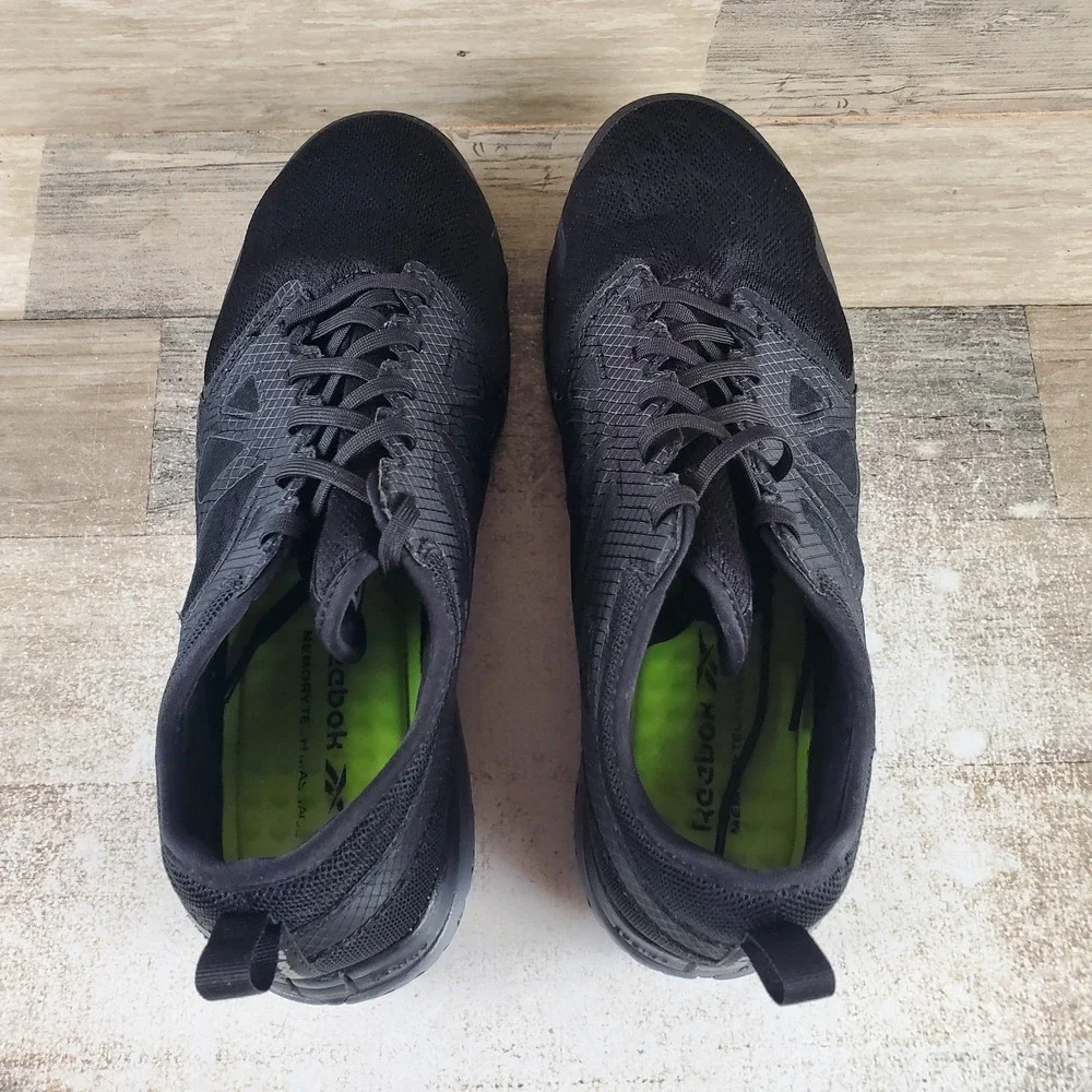 Reebok ZPrint Womens Work Shoes Sz 12 M Black Dark Gray Steel Safety Toe Lace Up